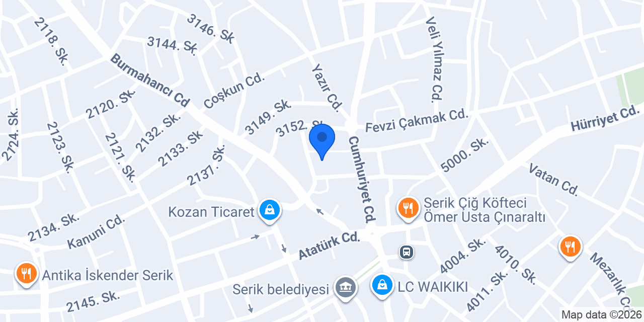 Özlem Çiçekçilik konumu