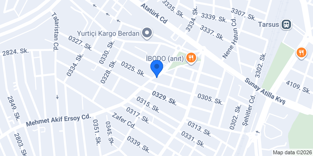 Özen Kurutemizleme konumu