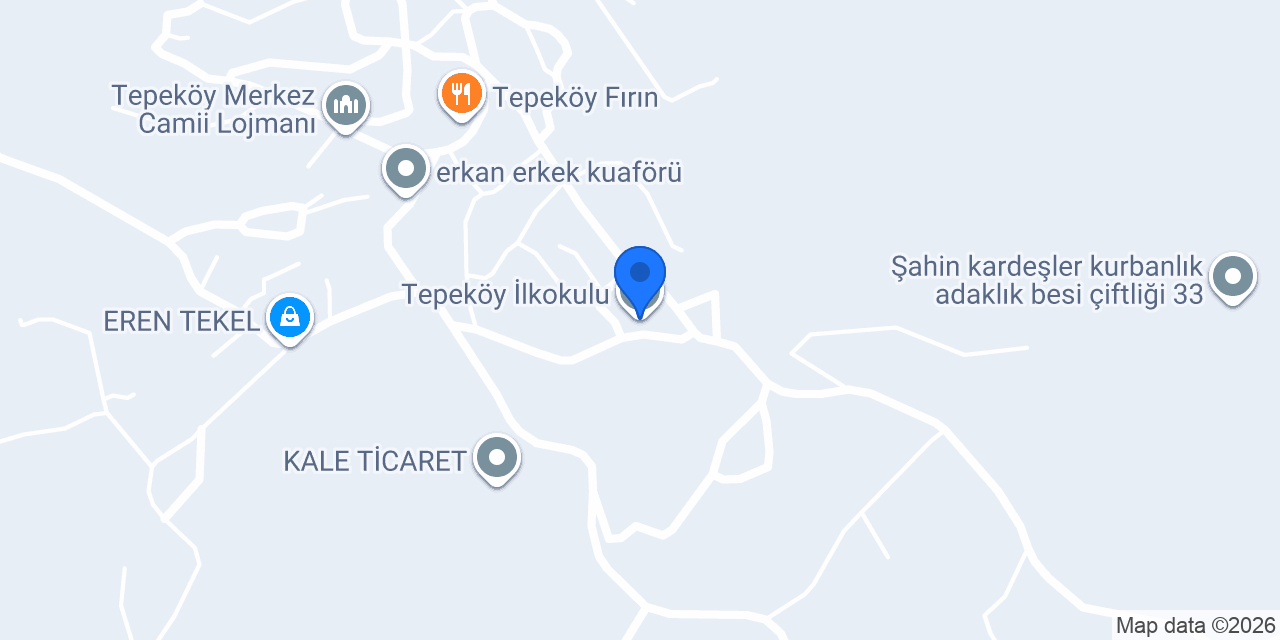 Tepeköy İlkokulu konumu