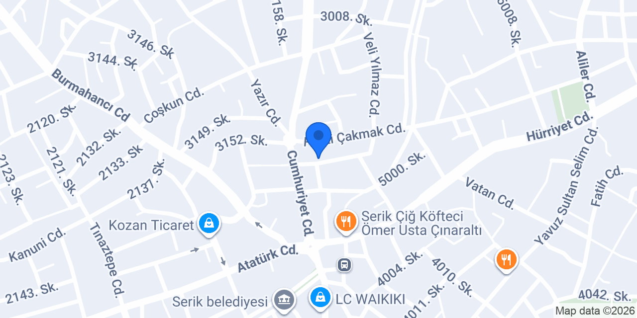 Koray Erkek Kuaförü konumu