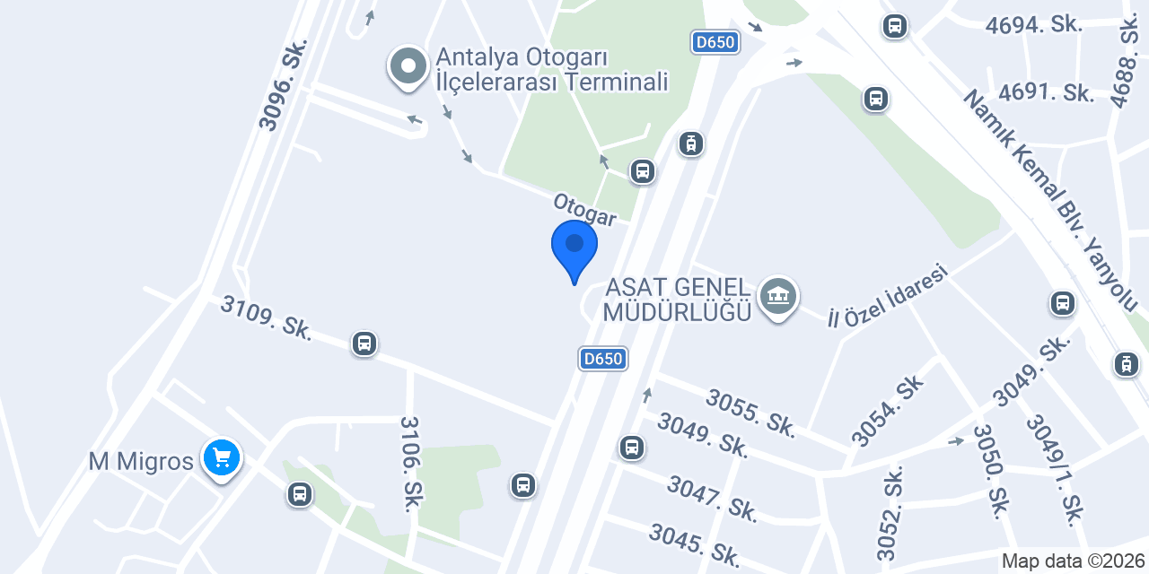 Computest Antalya Otogar Kepez Oto Ekspertiz konumu
