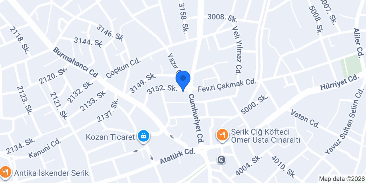 Ersoy Tekel 7/24 Serik/Antalya Paket Servis konumu