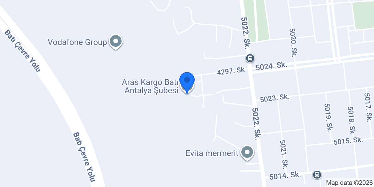 Aras Kargo Batı Antalya Şubesi konumu