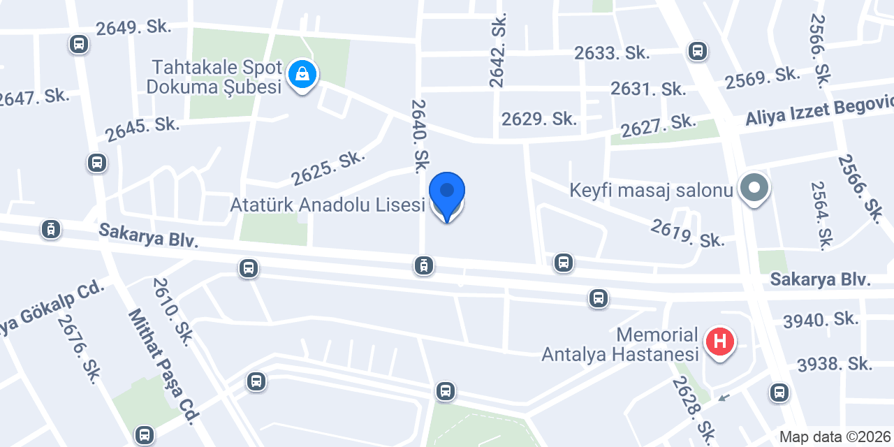 Atatürk Anadolu Lisesi konumu