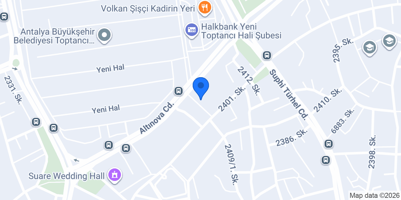 Yapı Kredi - Hal Şubesi konumu
