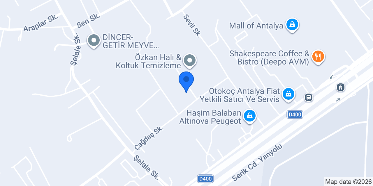 Yiğitoğlu Kimya Antalya konumu