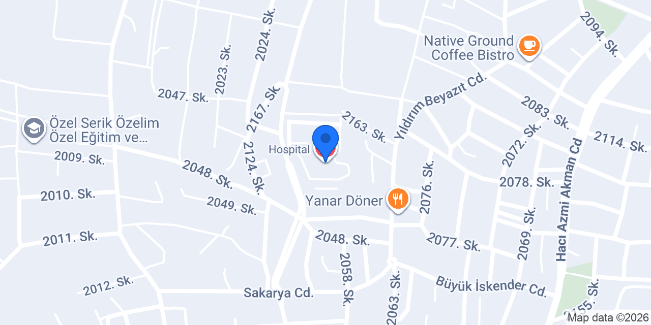 Serik Devlet Hastanesi konumu