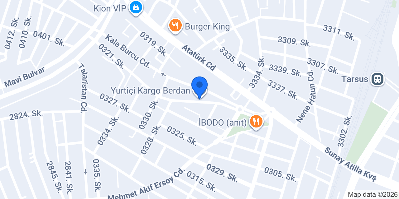 Yurtiçi Kargo Berdan konumu