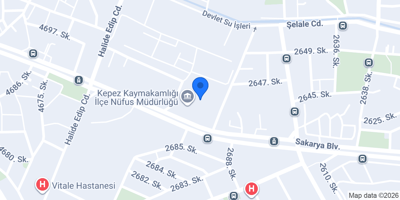 Kepez Tapu Müdürlüğü konumu