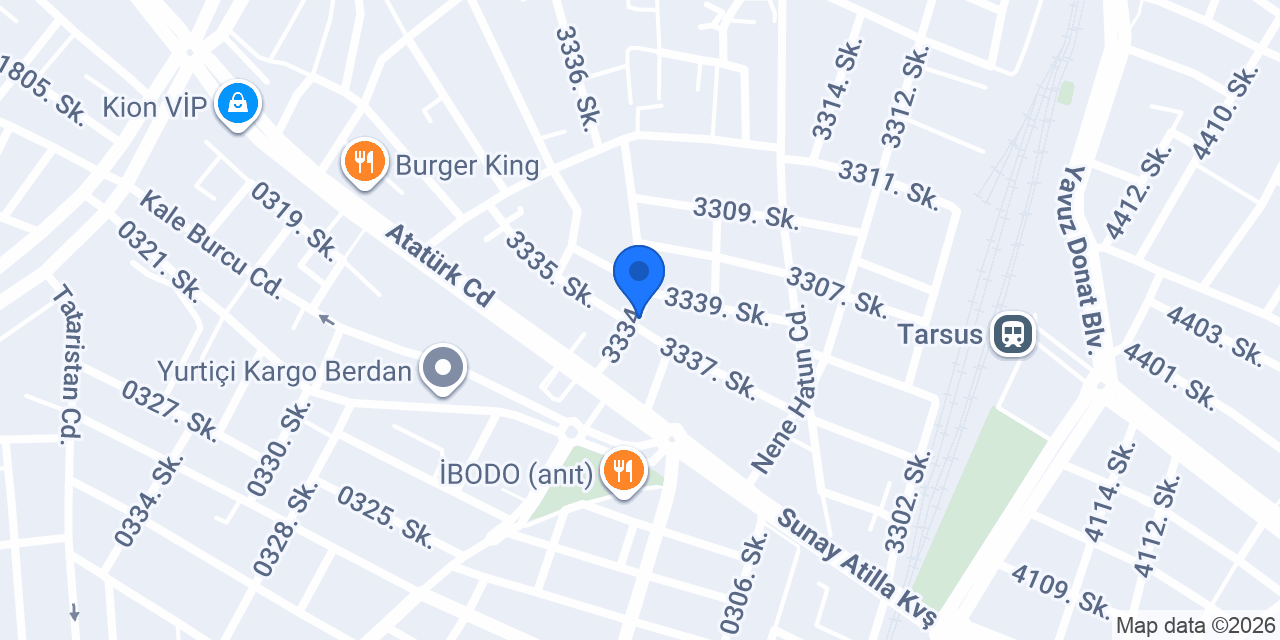 Tarsus Efe Taksi konumu