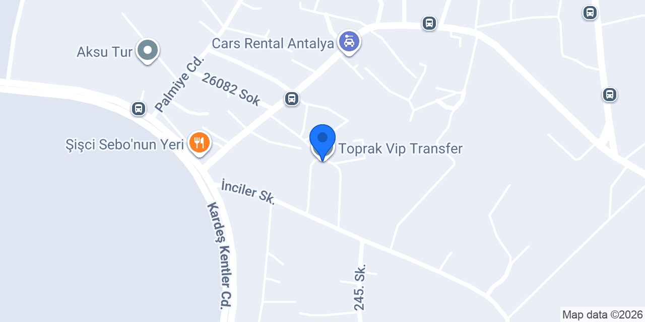 Toprak Vip Transfer konumu