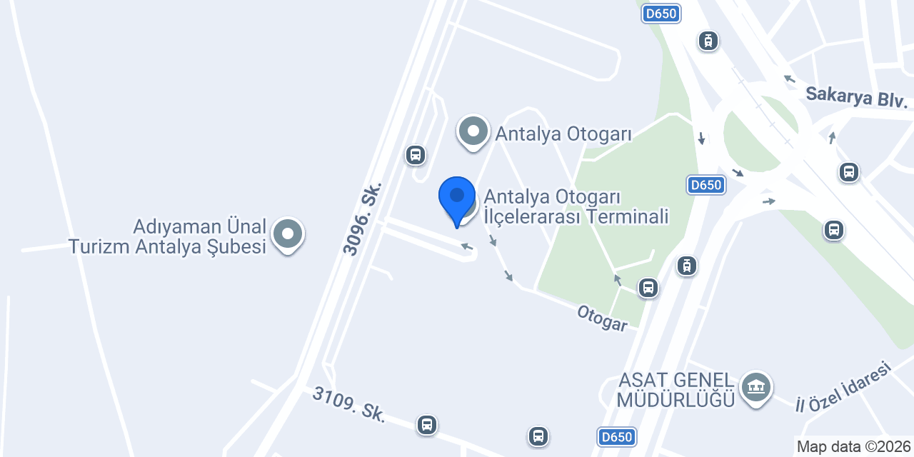 Batı Antalya tur konumu