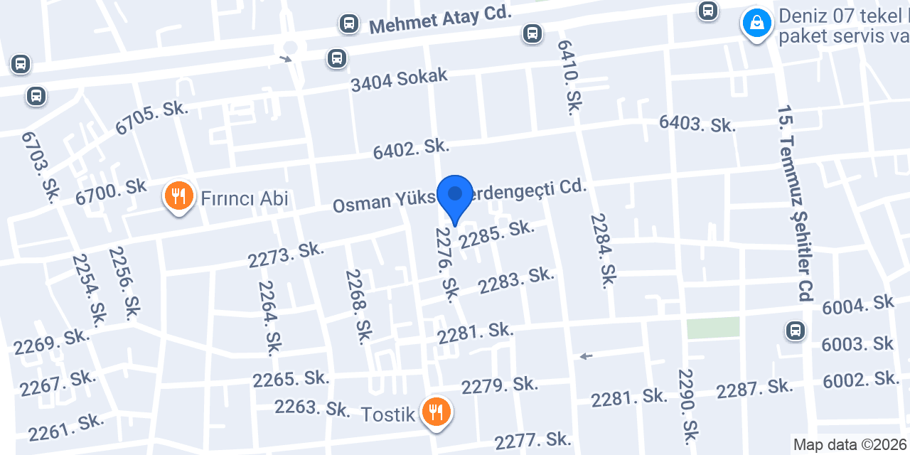 Karakoç Enerji (elektrik) Ltd. Antalya konumu