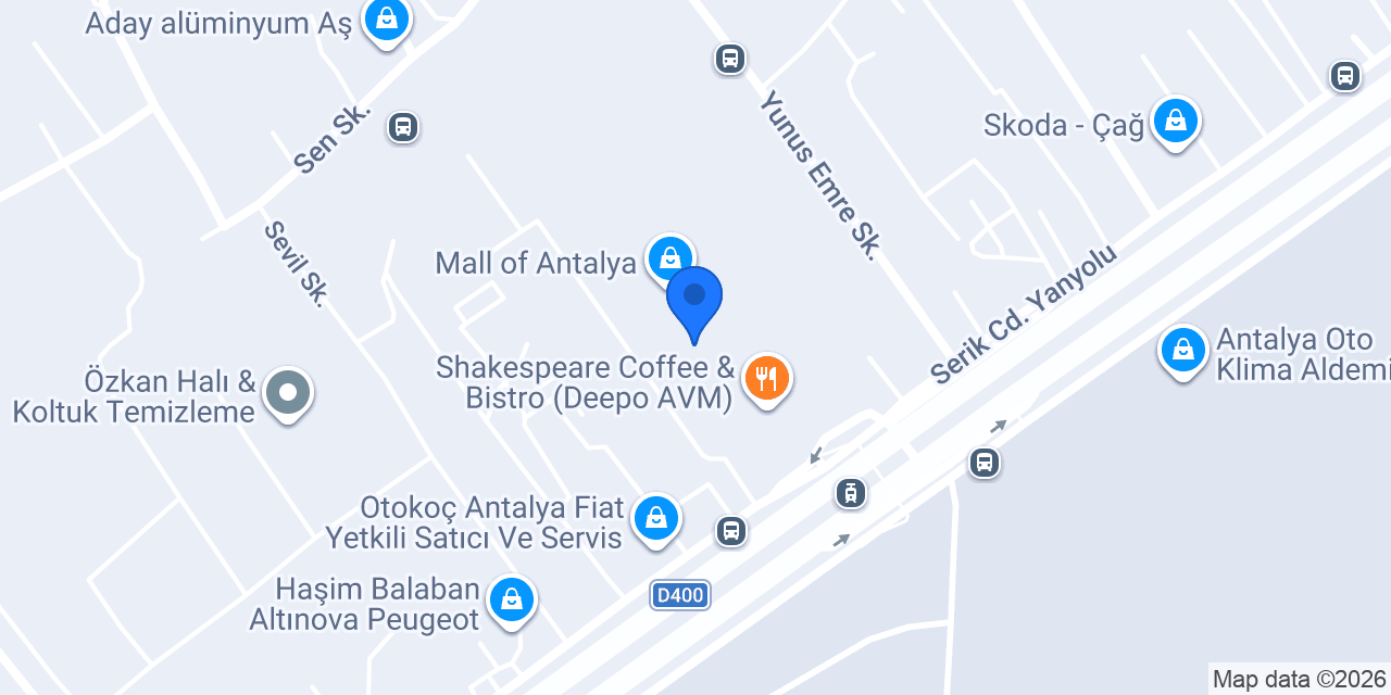 Mavi - Antalya Deepo konumu
