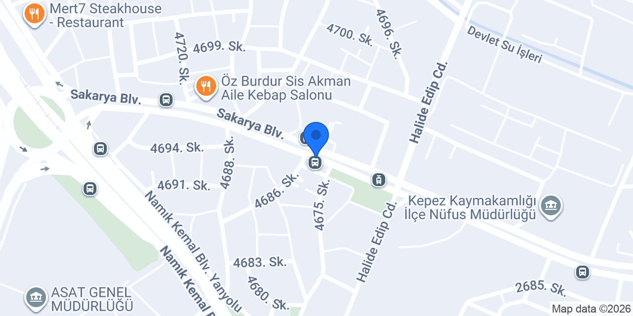 Özüak Otomotıv konumu