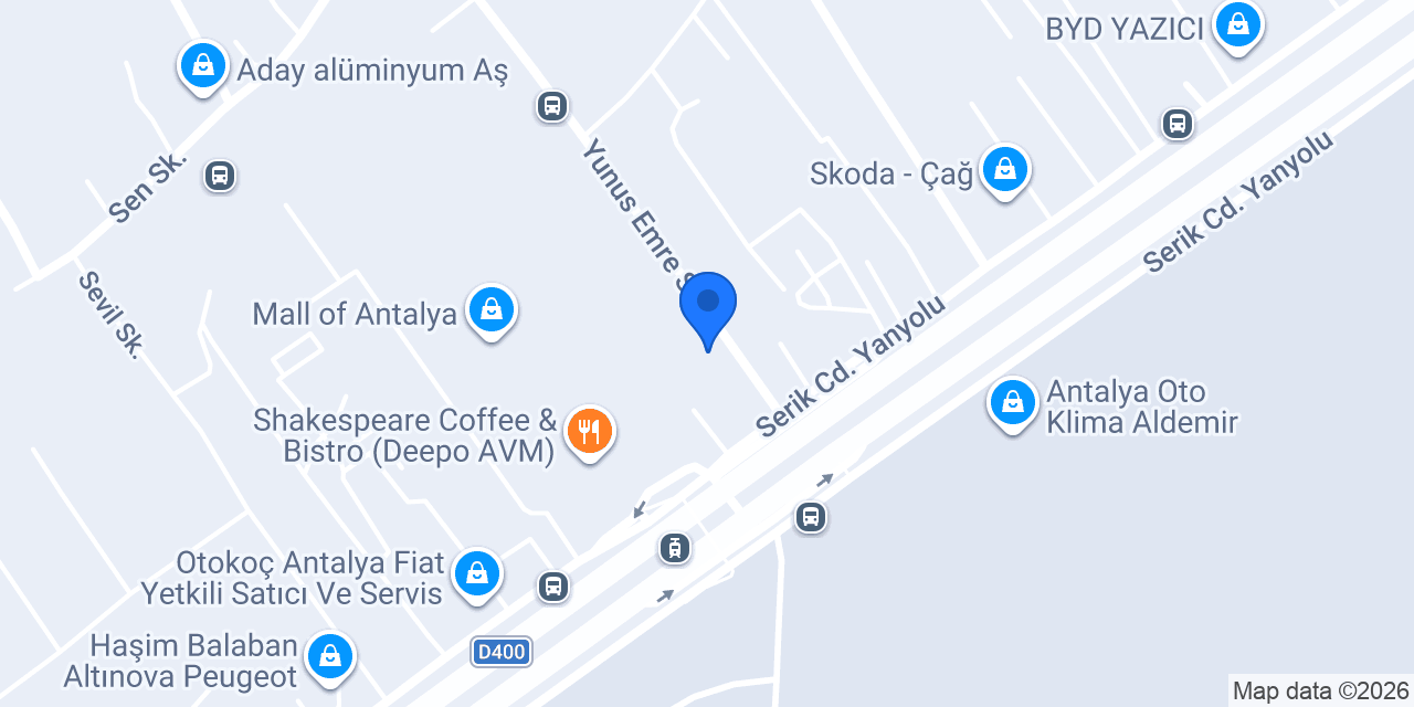 ebebek Antalya Havaalanı Yolu konumu