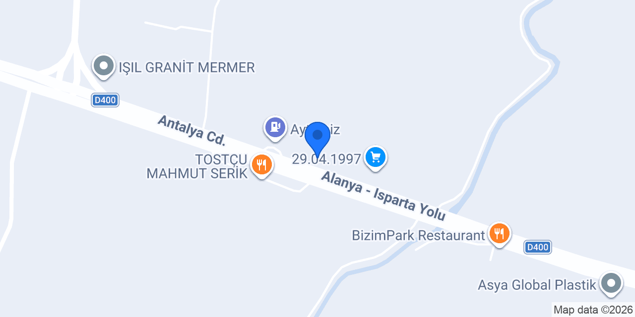 AG AMBALAJ SANAYİİ SERİK ŞUBESİ konumu