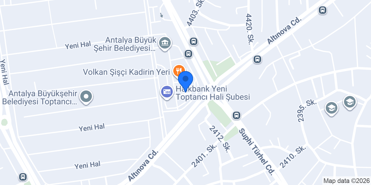 ÖZ HATAY SOFRASI TOPTANCI HALİ konumu