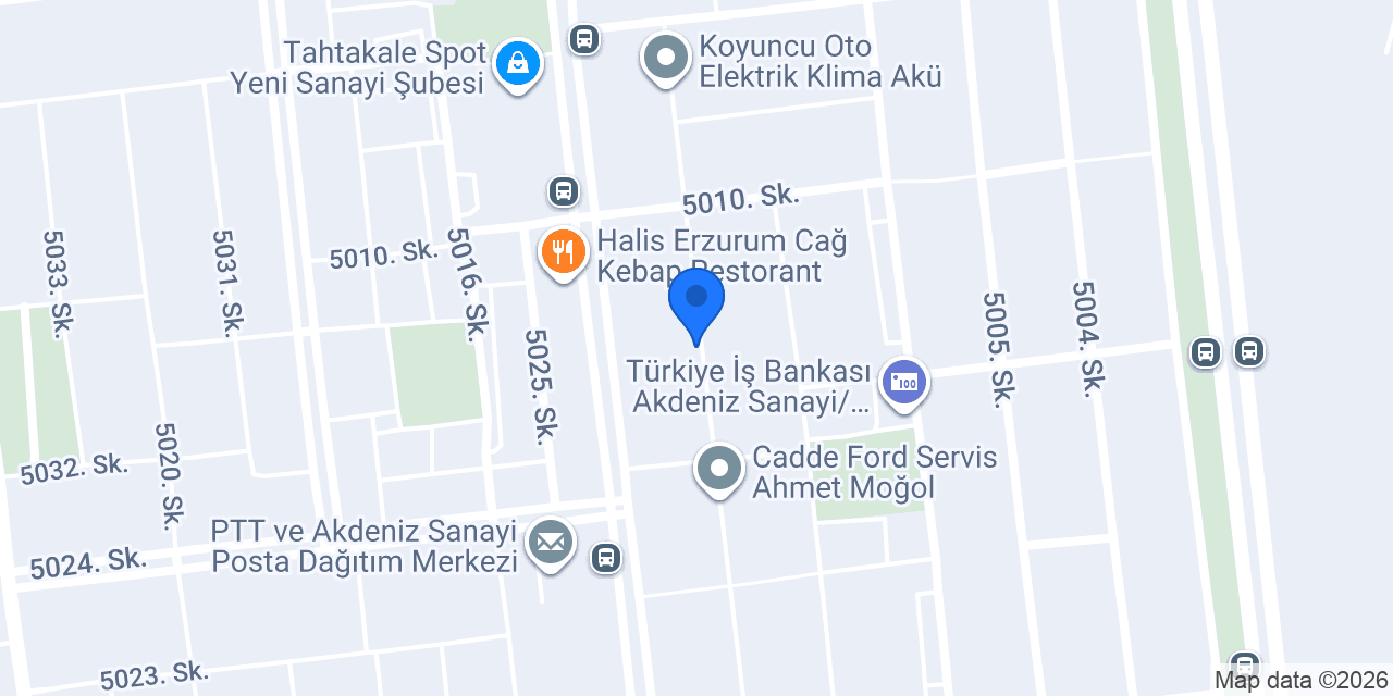 Yıldızlar Endüstriyel Mutfak konumu
