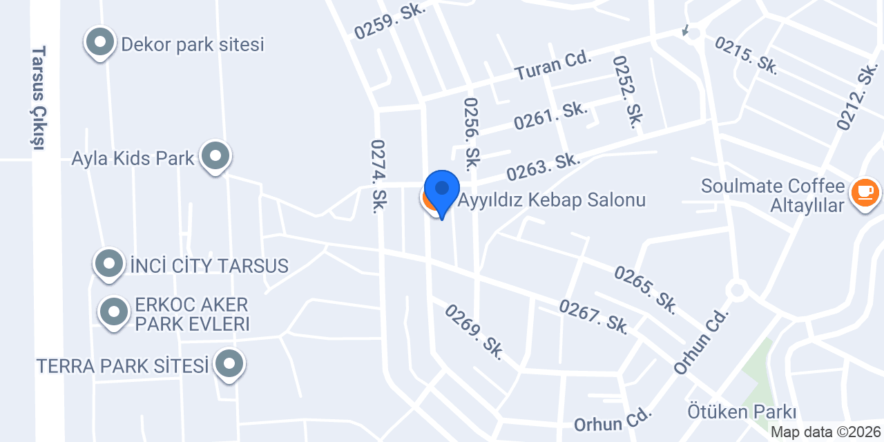 Ayyıldız Kebap Salonu konumu