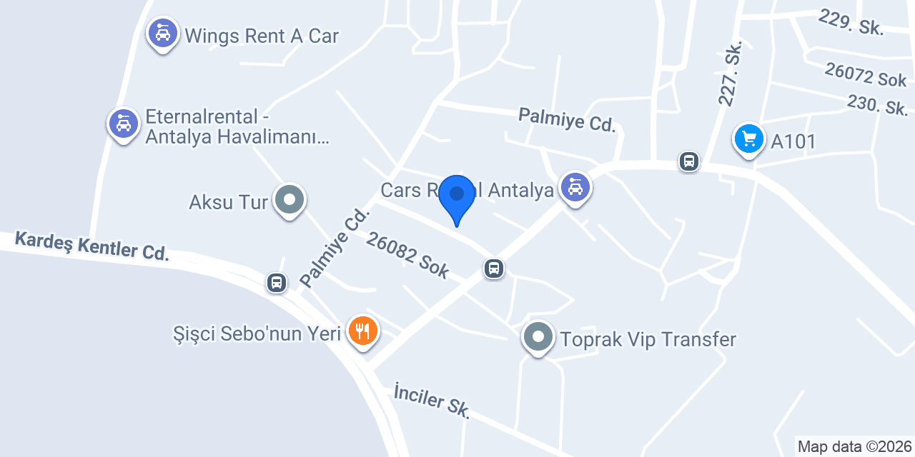 ATU RENT A CAR konumu