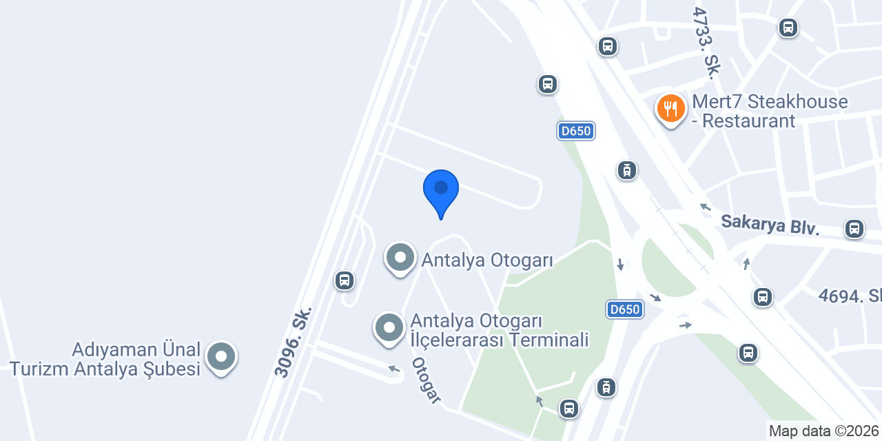 Isparta Petrol Turizm konumu