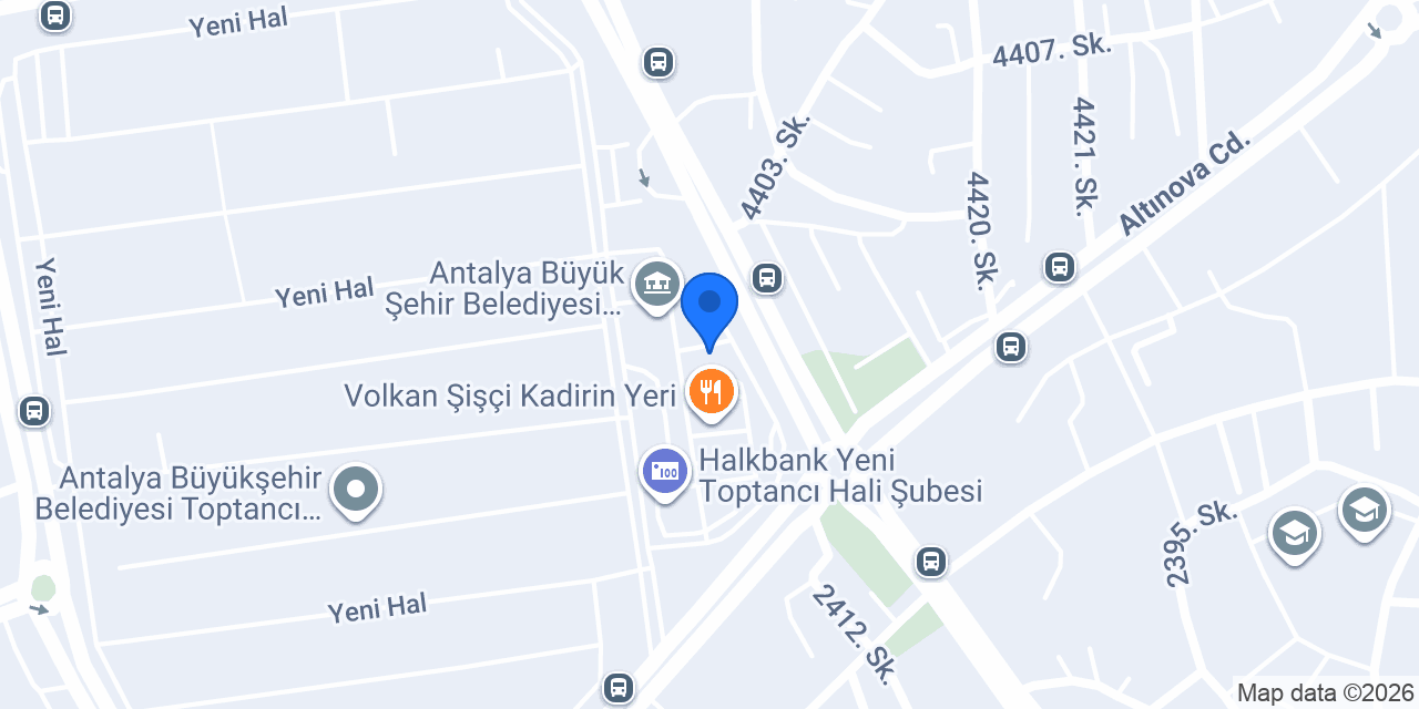 TEB Toptancı Hali Şubesi konumu