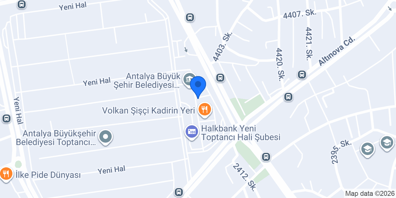 Garanti BBVA Antalya Hal Şubesi konumu