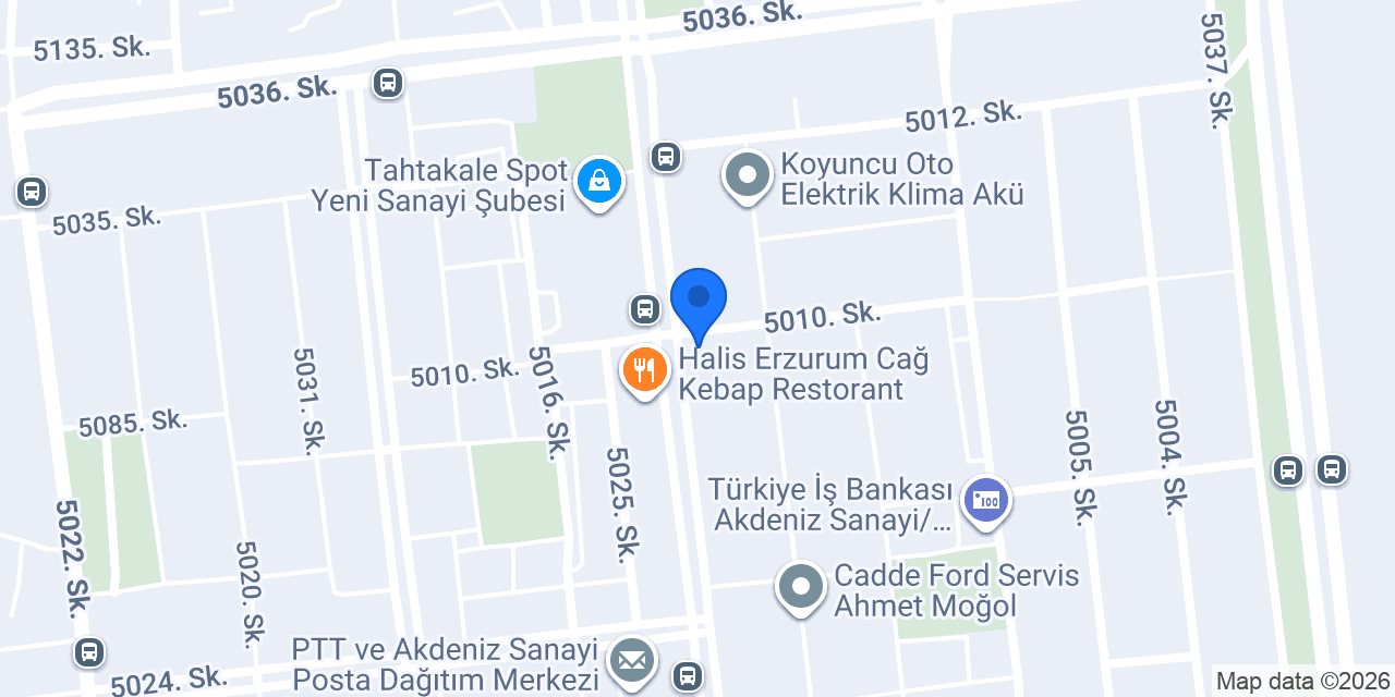 Garanti BBVA Akdeniz Sanayi Şubesi konumu