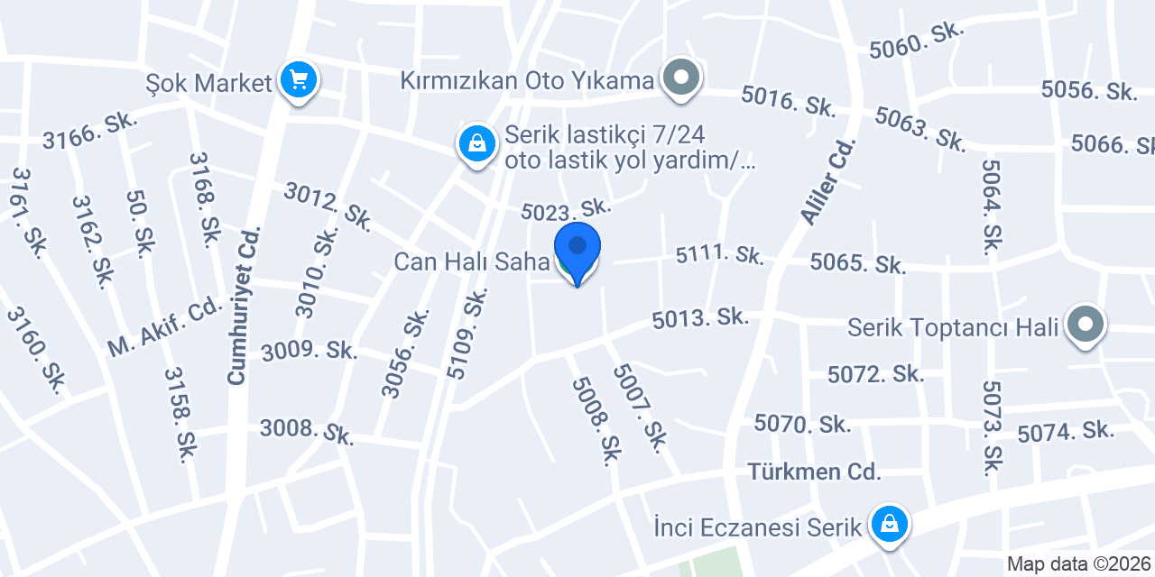 Can Halı Saha konumu