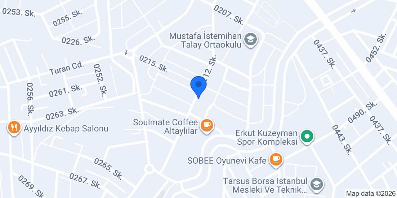 Tarsus Vip Kütüphane konumu