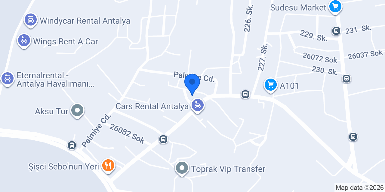 Us Rent A Car konumu