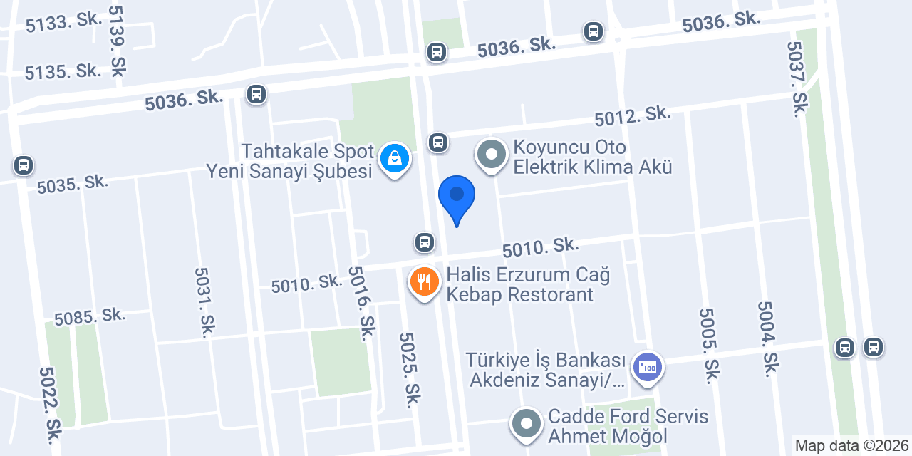 TEB Akdeniz Sanayi Şubesi konumu
