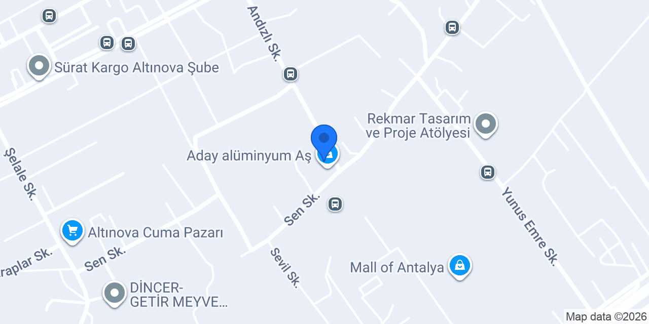 Aday alüminyum Aş. konumu