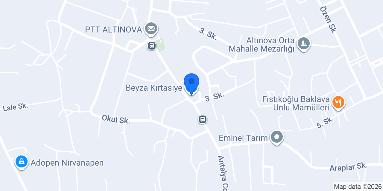 Beyza Kırtasiye konumu