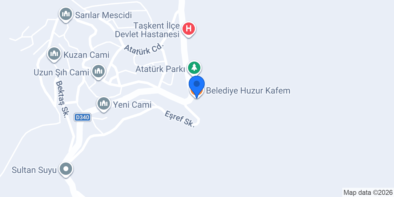Belediye Huzur Kafem konumu