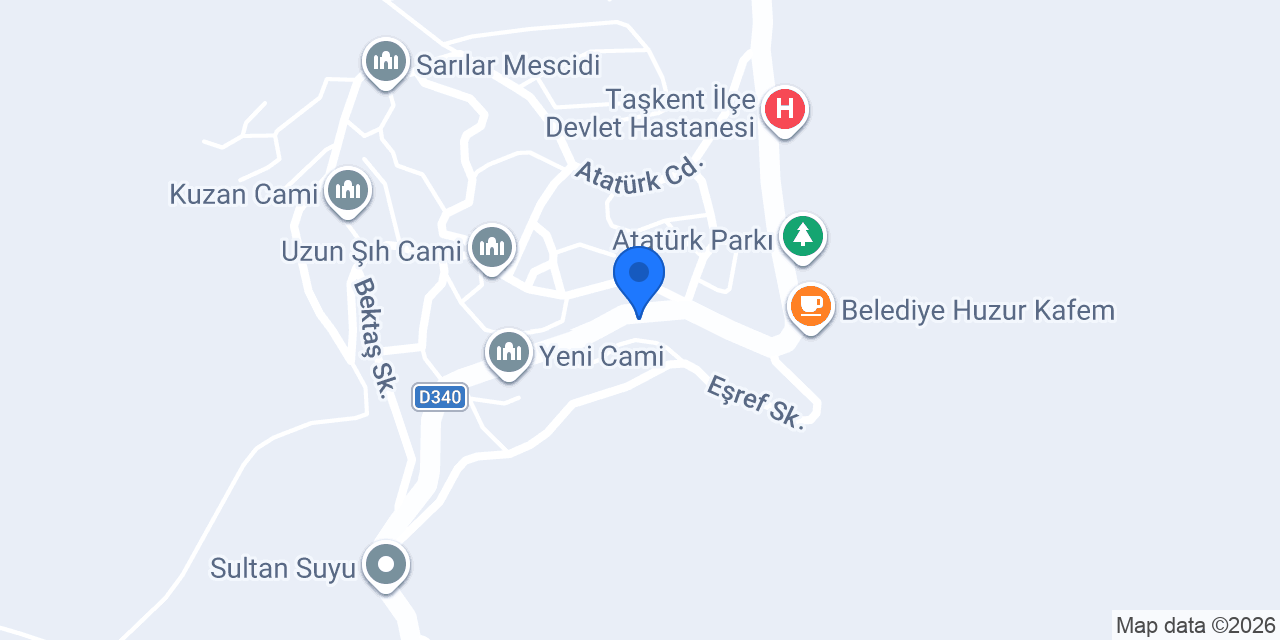 Taşkent İlçe Milli Eğitim Müdürlüğü konumu