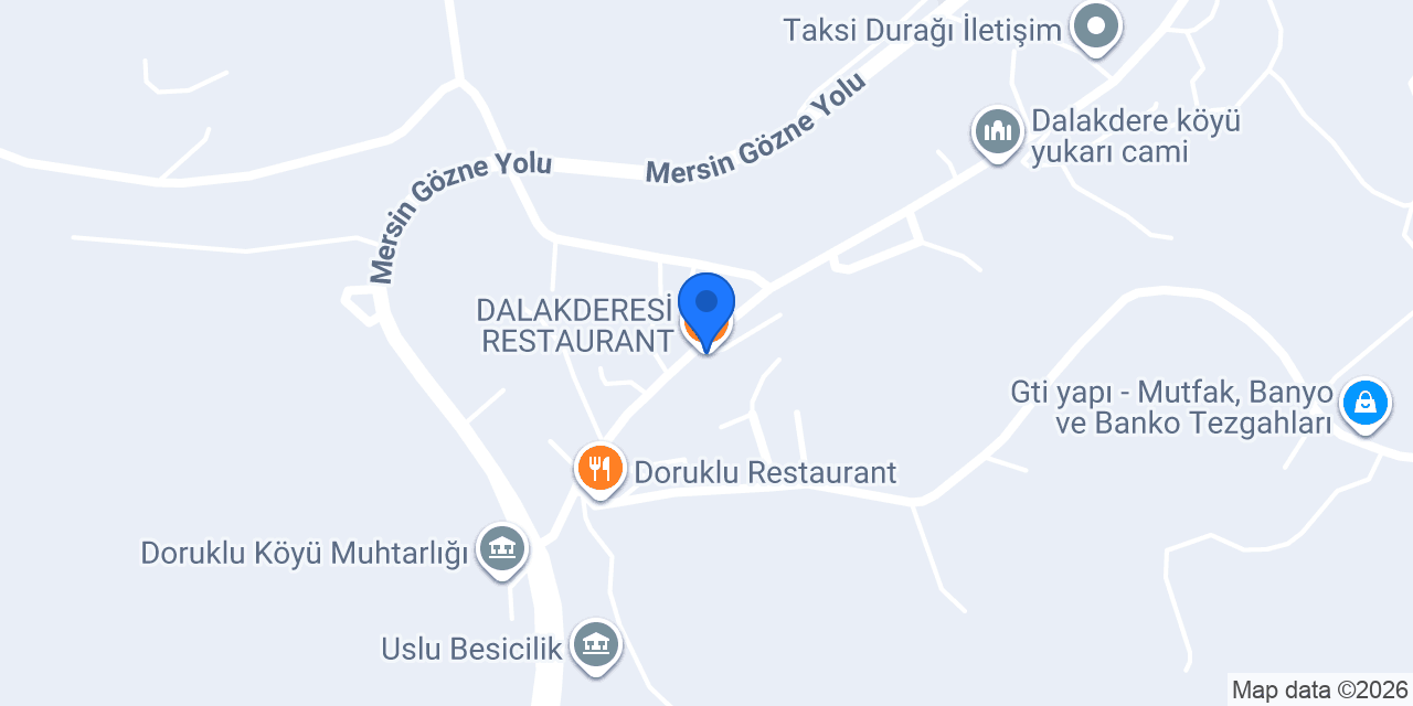 DALAKDERESİ RESTAURANT konumu