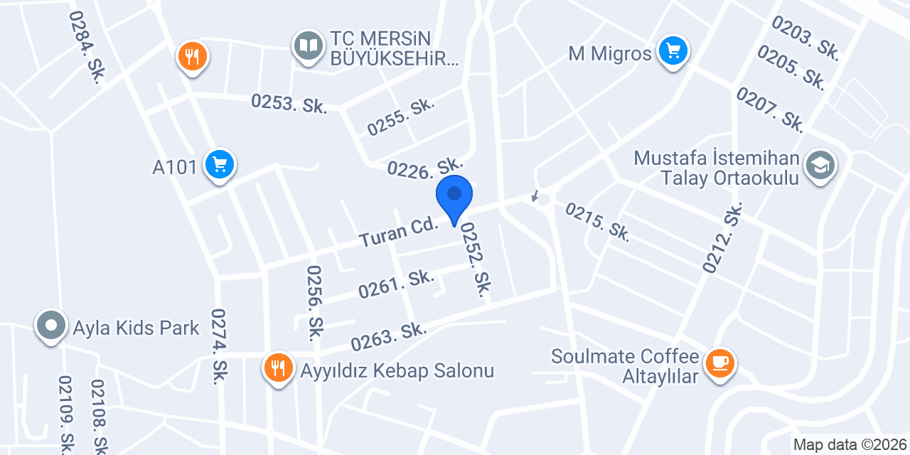 Özel Tarsus Mimoza Anaokulu konumu