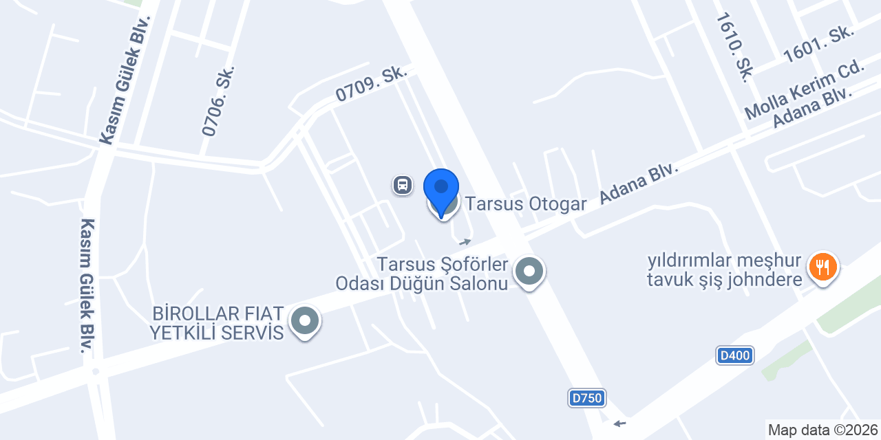 Tarsus Otogar Taksi konumu