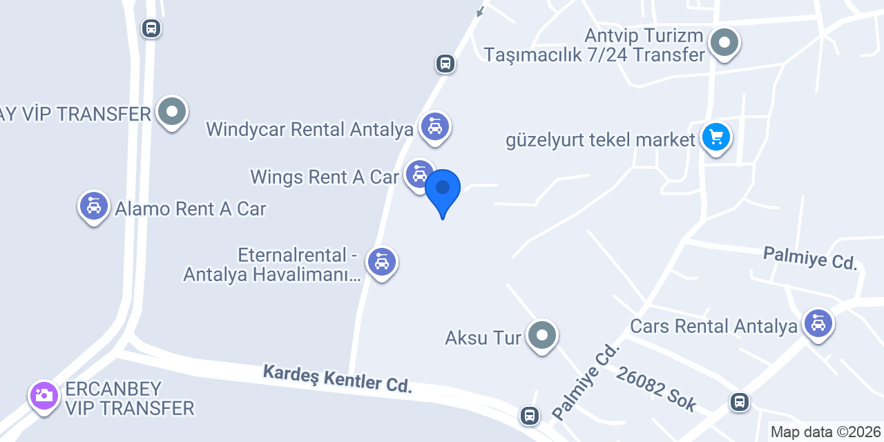 Kim Rent A Car konumu