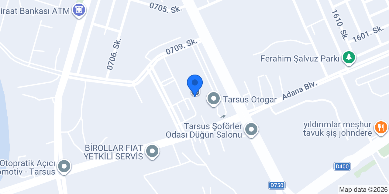 Tarsus otogar taksi konumu