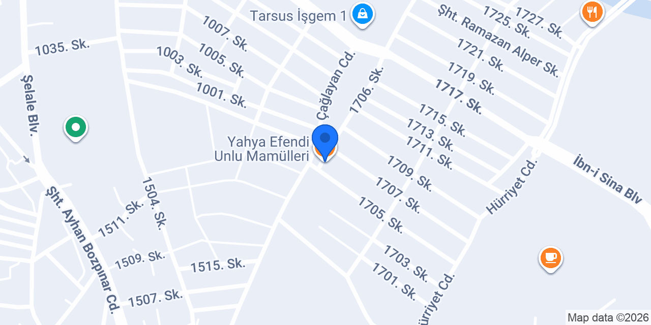 Yahya Efendi Unlu Mamülleri konumu