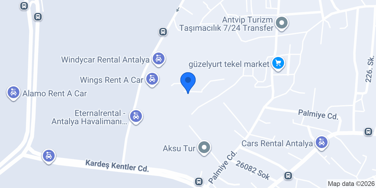 Aksu rent a car konumu