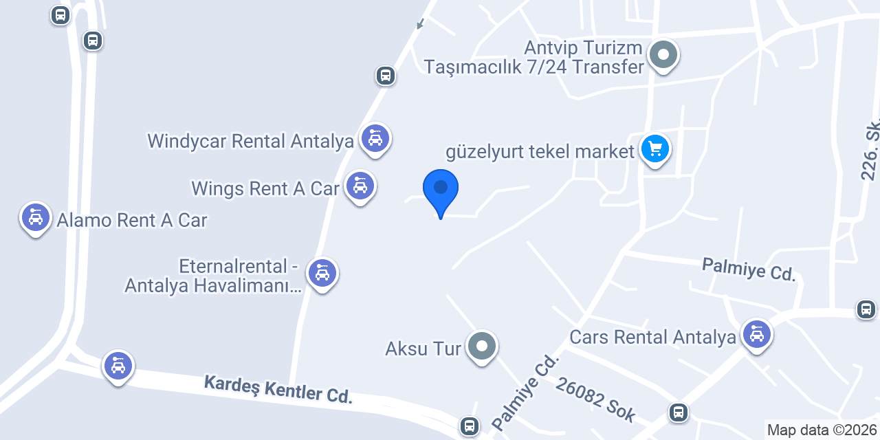 Viaggiare Car Rental Antalya konumu