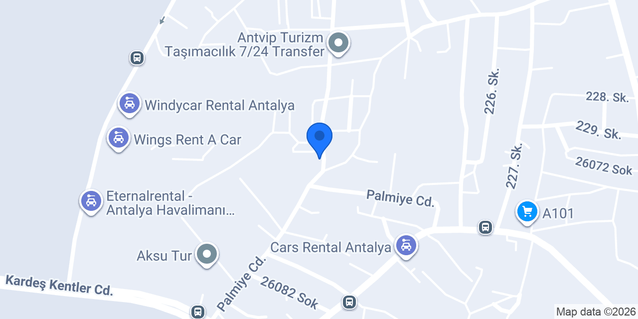 Özcan Car Rental konumu
