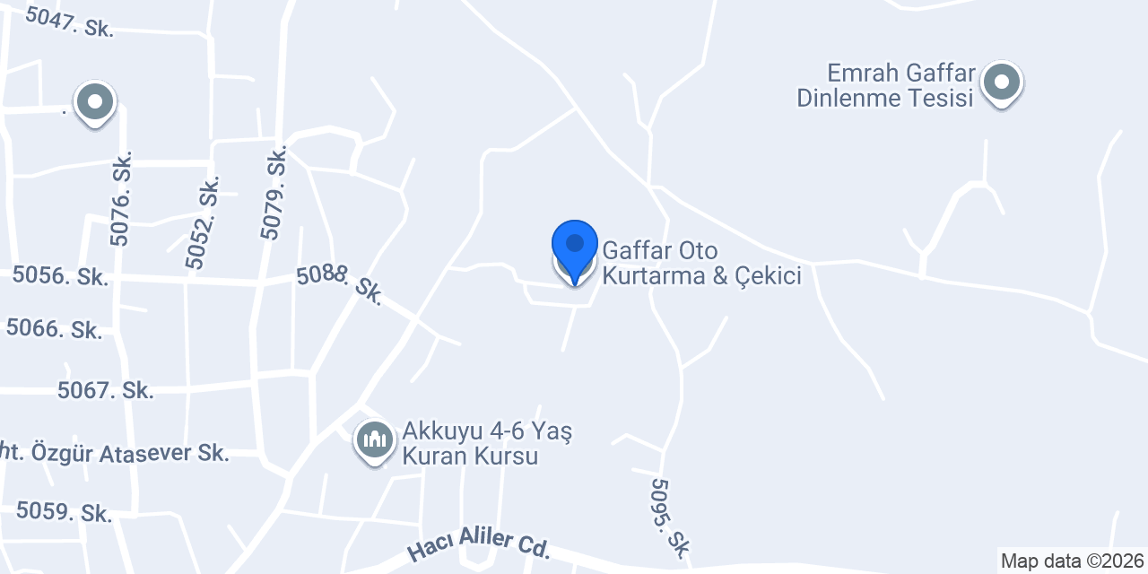 Gaffar Oto Kurtarma & Çekici konumu