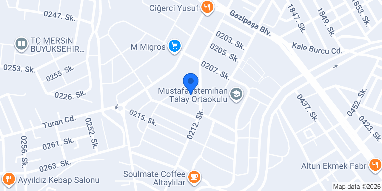Özel Tarsus Lale Bahçesi Anaokulu konumu