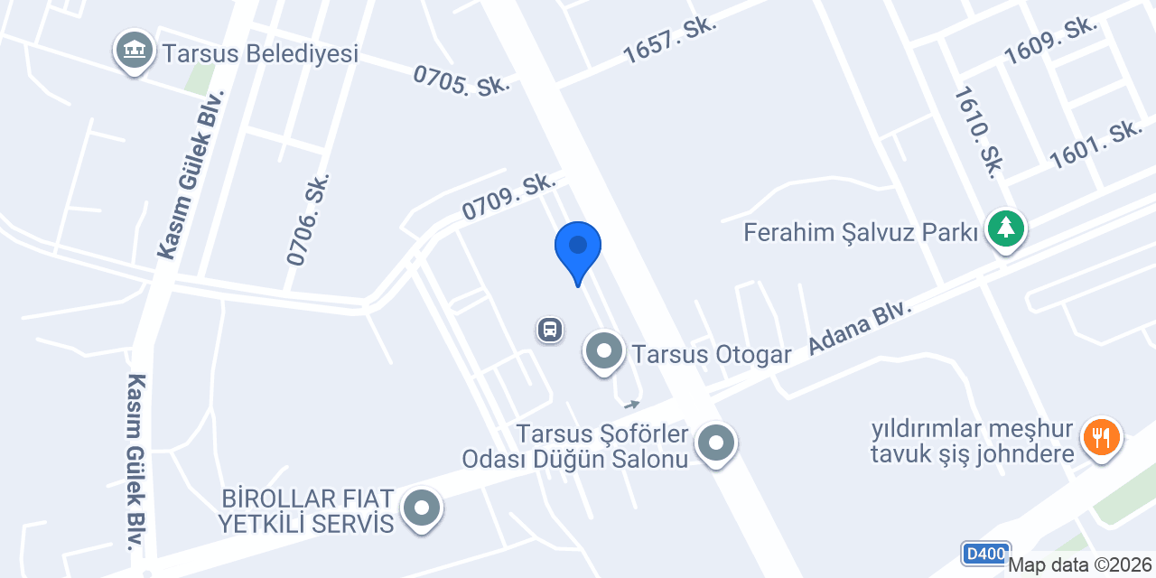 Tarsus otogar taksi durağı konumu