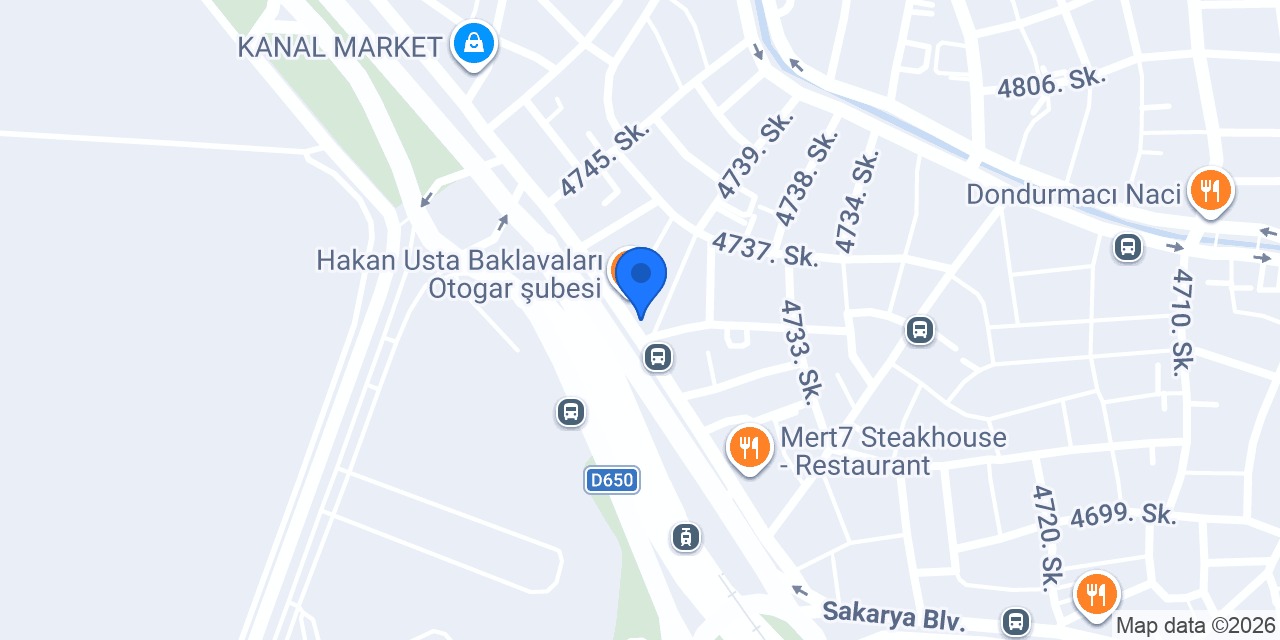 Şam Tekel Market konumu